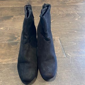 Suede booties size 7